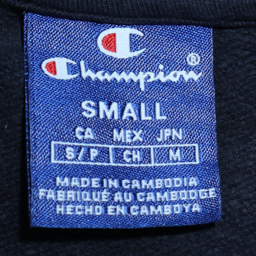 Champion Men's Blue Embroidered Logo Pullover Sweatshirt Small