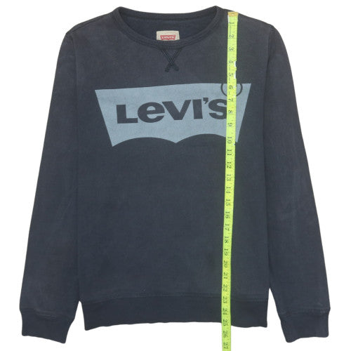 Levi's Boys Black Crew Neck Logo Pullover Sweatshirt 16 Years