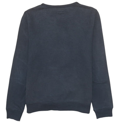 Brand and care label for Levi's boys’ black crew neck logo pullover sweatshirt 16 years