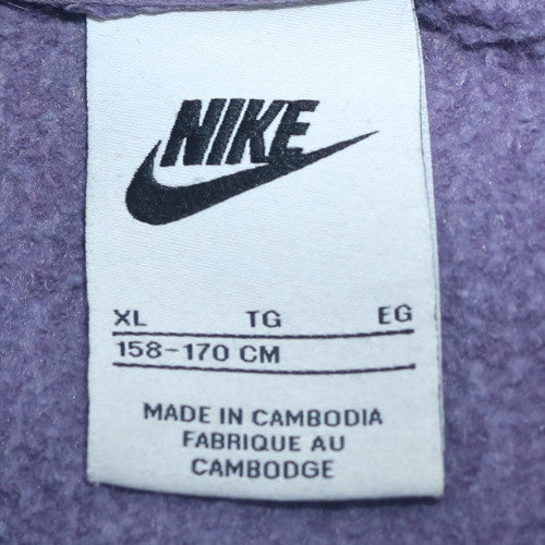 Nike Girls Purple XL Pullover Fleece Hoodie Sweatshirt