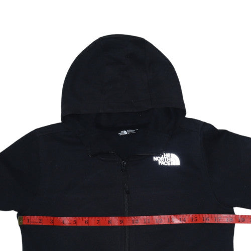 The North Face Boys Black Grey Full Zip Hoodie Size L Colourblock