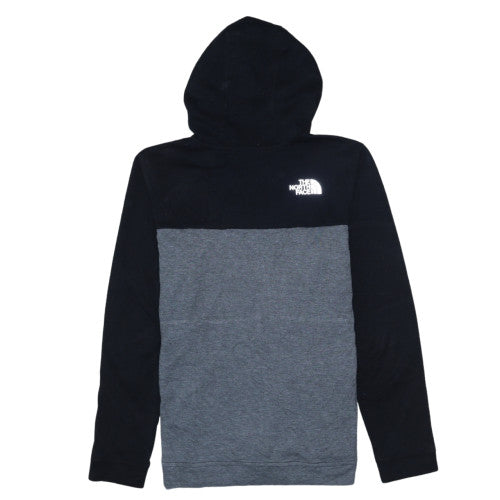 The North Face Boys Black Grey Full Zip Hoodie Size L Colourblock