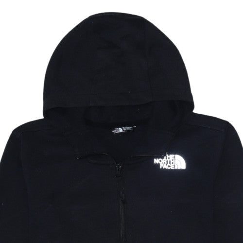 The North Face Boys Black Grey Full Zip Hoodie Size L Colourblock