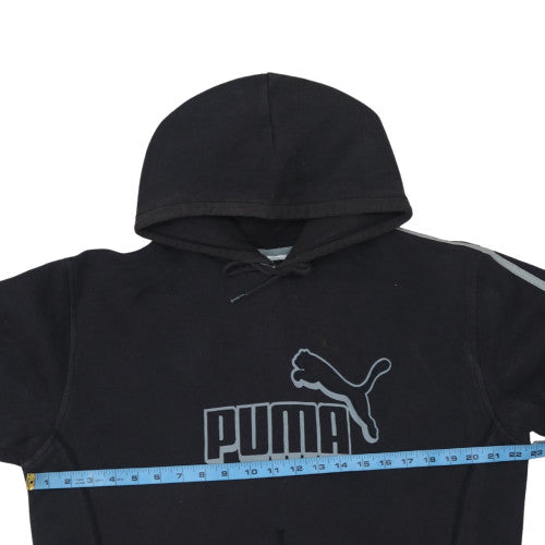 Puma Men's Black Pullover Hoodie L Regular Fit Fleece Sweatshirt