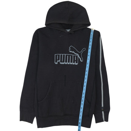 Puma Men's Black Pullover Hoodie L Regular Fit Fleece Sweatshirt