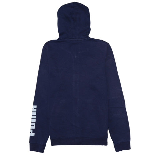 Puma Boys Navy Blue Full Zip Hoodie 13-14 Years Cotton Blend Sweatshirt