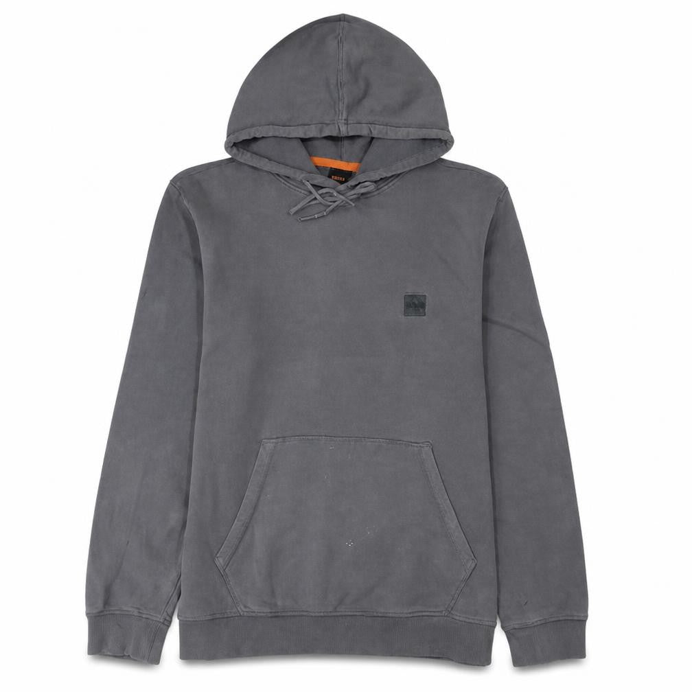 BOSS Men's Grey Pullover Hoodie L Regular Fit Cotton