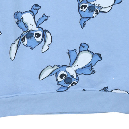 Disney Stitch Blue Pullover Hoodie L Women's Primark