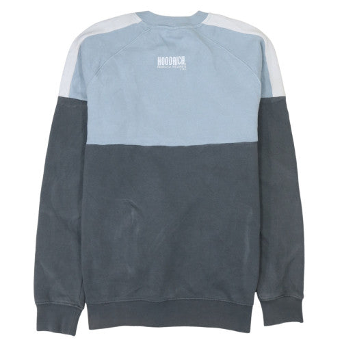 Hoodrich Men's Blue Colour Block Pullover Sweatshirt Medium