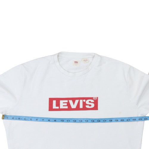 Levi's Men's White Graphic Logo Pullover Sweatshirt Size M