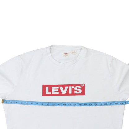 Levi's Men's White Graphic Logo Pullover Sweatshirt Size M