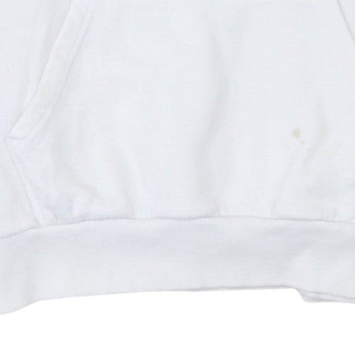 Ellesse Girls White 13-14 Years Pullover Hoodie with Logo Graphic Print