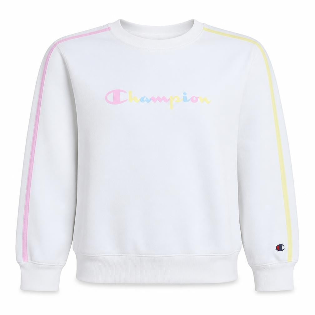 Champion Girls White Pastel Logo Crew Neck Sweatshirt 15-16 Years