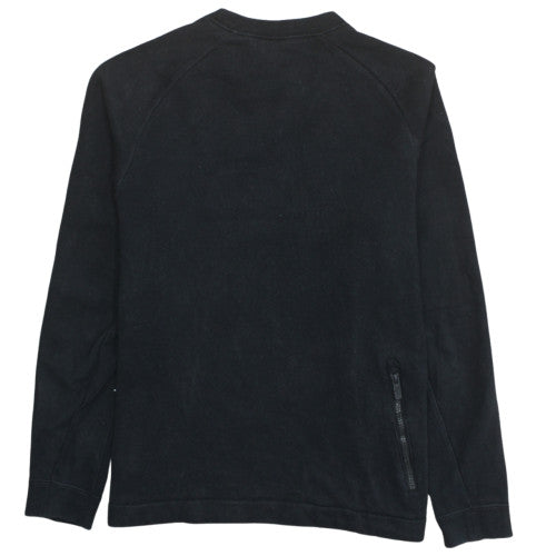Nike Men's Black Small Crew Neck Pullover Sweatshirt Cotton Blend