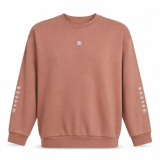 Adidas Women’s Brown Crew Neck Sweatshirt Size 10 S Trefoil Logo