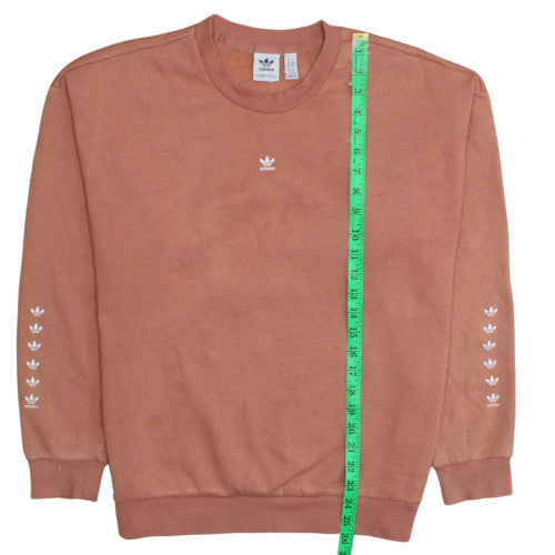 Adidas Women’s Brown Crew Neck Sweatshirt Size 10 S Trefoil Logo