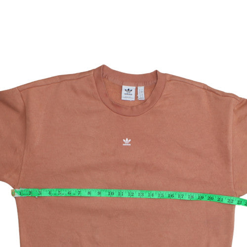 Adidas Women’s Brown Crew Neck Sweatshirt Size 10 S Trefoil Logo