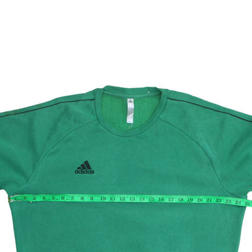 Adidas Mens Green XL Pullover Fleece Sweatshirt Crew Neck Sports
