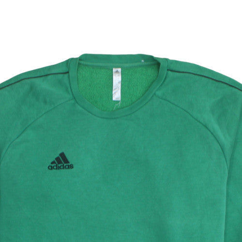 Adidas Mens Green XL Pullover Fleece Sweatshirt Crew Neck Sports