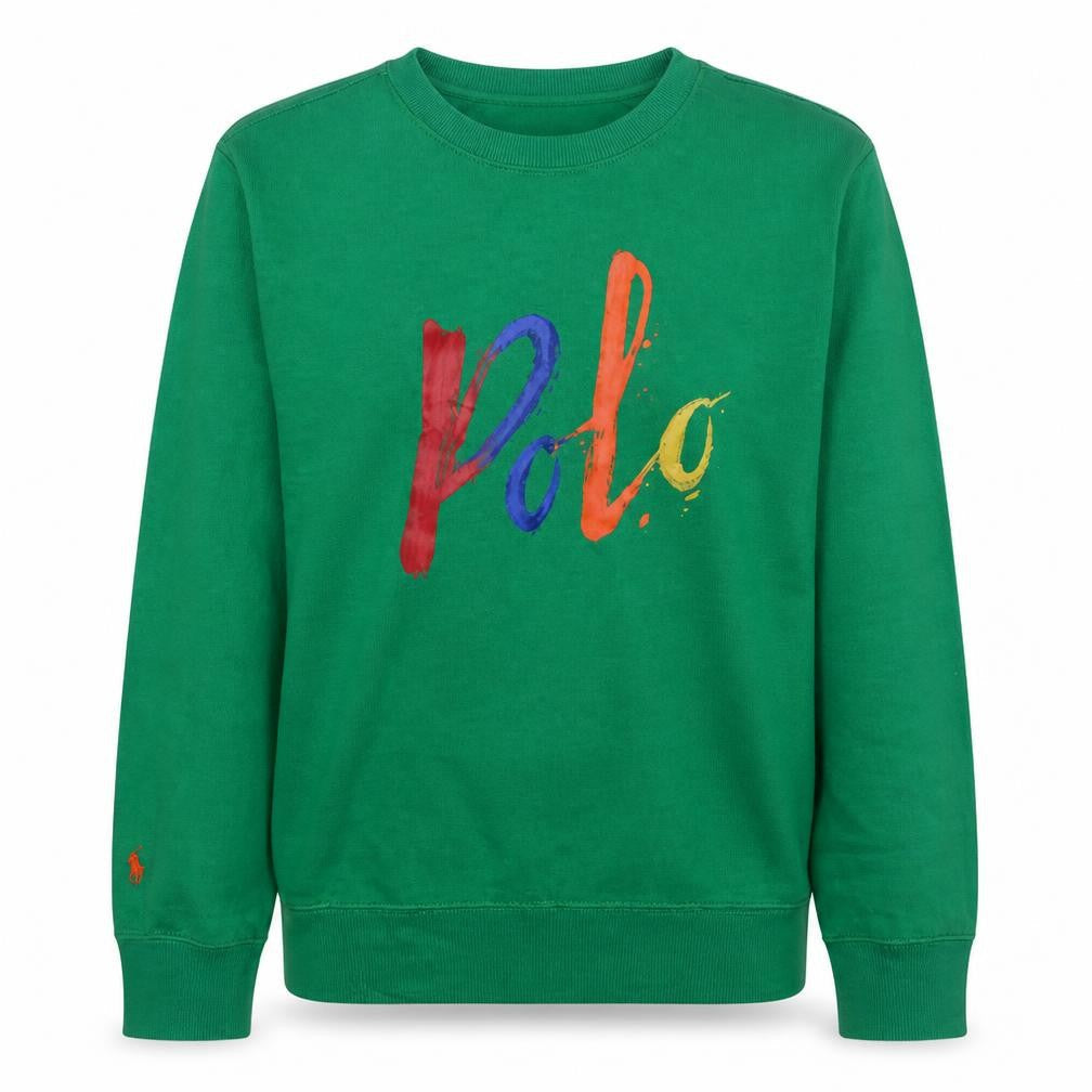 Ralph Lauren Womens Green XL Crew Neck Cotton Long Sleeve Top