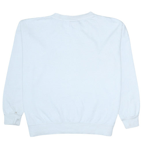 Peanuts Women's White Pullover Sweatshirt L Graphic Crew Neck