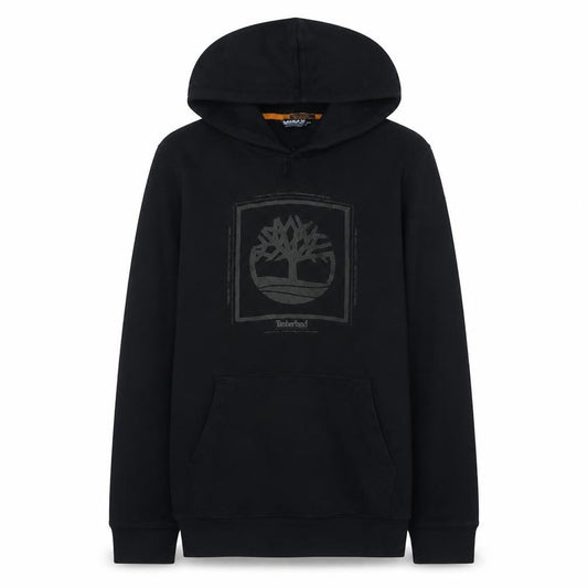 Timberland Men's Black Pullover Hoodie Small Outdoor Logo Fleece