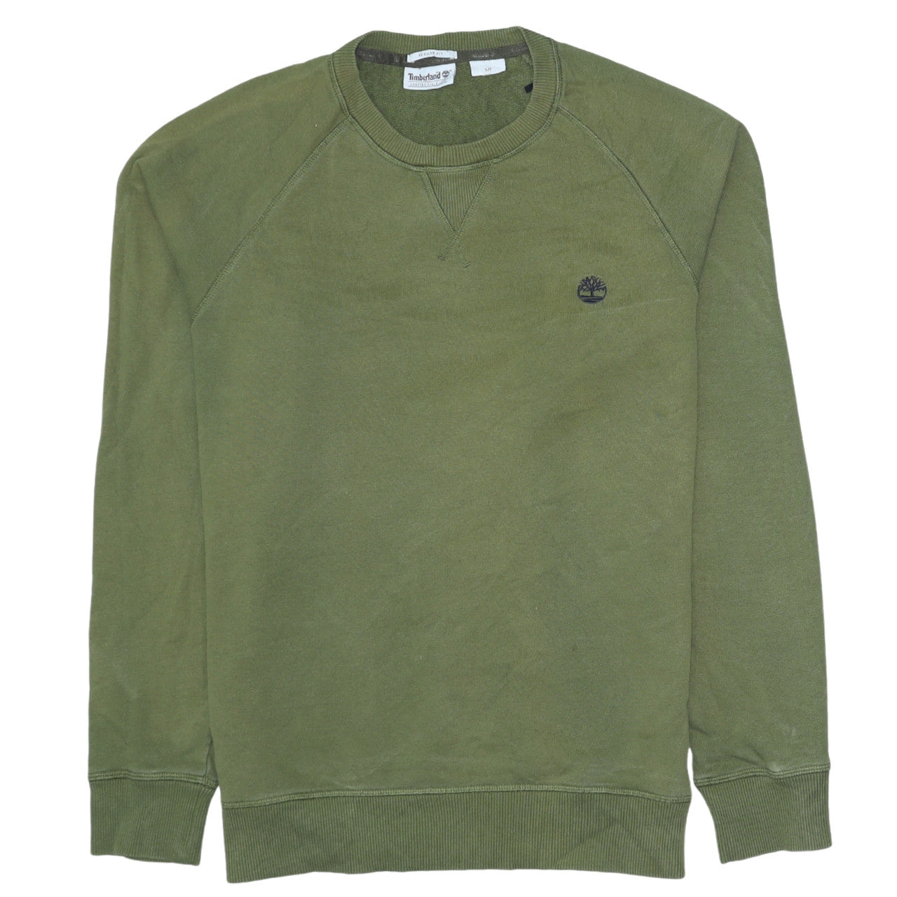 Timberland Men's Green Crew Neck Cotton Sweatshirt Size S
