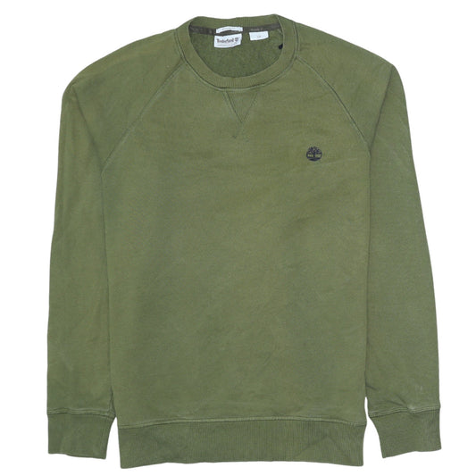 Timberland Men's Green Crew Neck Cotton Sweatshirt Size S