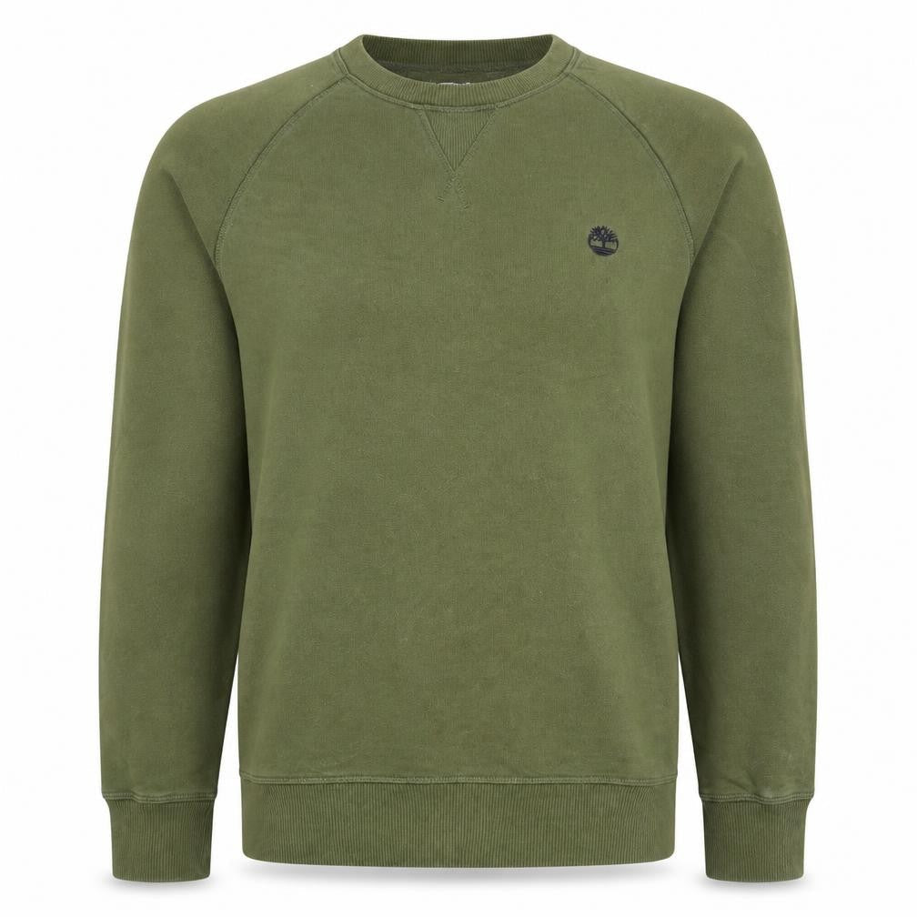 Timberland Men's Green Crew Neck Cotton Sweatshirt Size S