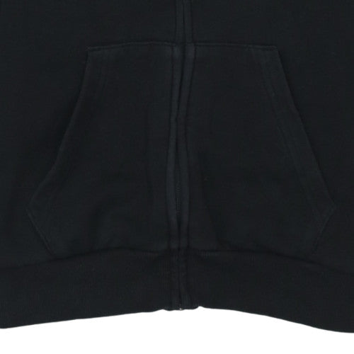 Puma Boys Black Full Zip Hoodie 13-14 Years Cotton Blend Casual Sweatshirt
