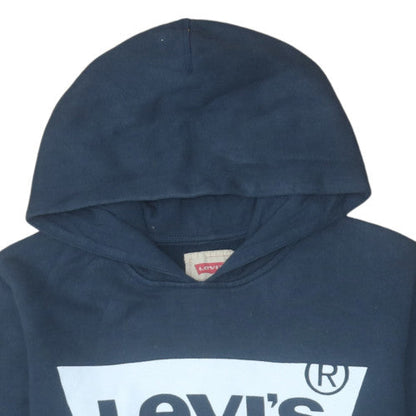 Additional view of Levi's boys’ blue pullover hoodie 4 years fleece graphic logo sweatshirt