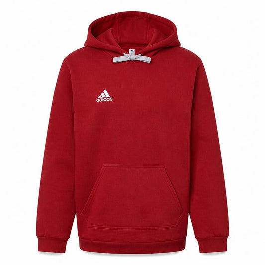 Adidas Men Red Pullover Hoodie Size M Regular Fit Sportswear