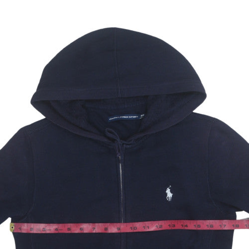 Ralph Lauren Sport Men's Navy Full Zip Hoodie Size M Fleece Cotton Blend
