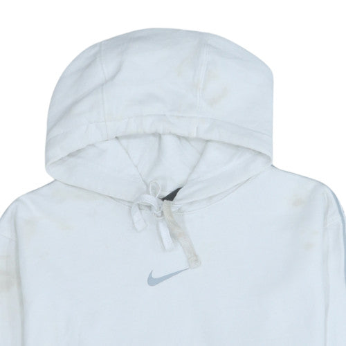 Nike Men's White Small Pullover Hoodie Classic Fit Logo Sportswear