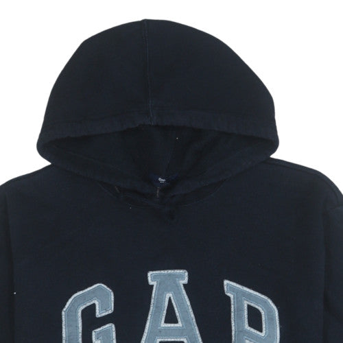 GAP Men's Black Pullover Hoodie Size L Logo Fleece Sweatshirt