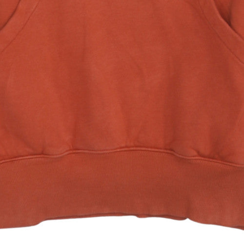 Nike Men's Orange Pullover Hoodie M Cotton Blend Athletic Style