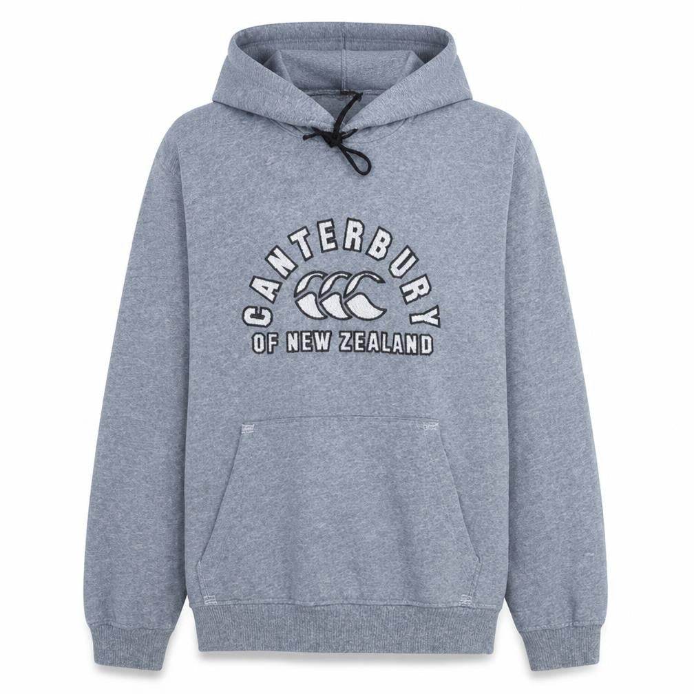 Canterbury Mens Grey Pullover Hoodie Size M Fleece Hooded Sweatshirt