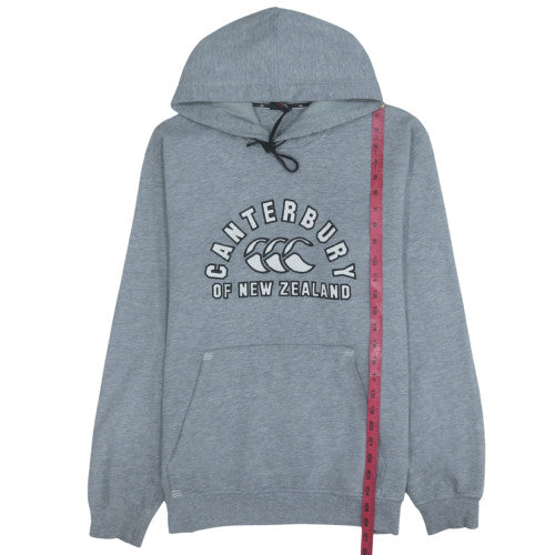 Canterbury Mens Grey Pullover Hoodie Size M Fleece Hooded Sweatshirt