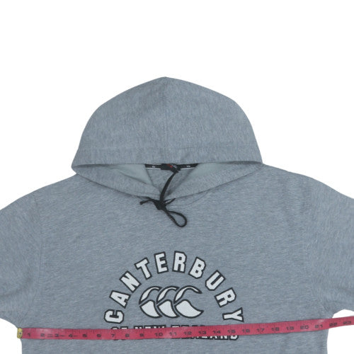 Canterbury Mens Grey Pullover Hoodie Size M Fleece Hooded Sweatshirt