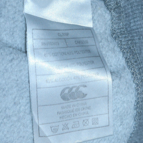 Canterbury Mens Grey Pullover Hoodie Size M Fleece Hooded Sweatshirt