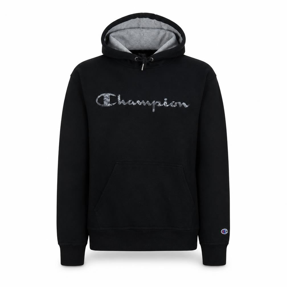Champion Mens Black Pullover Hoodie Size S Embroidered Logo