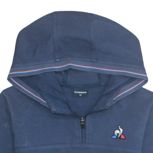 Le Coq Sportif Men's Blue XS Pullover Hoodie with Logo 1/4 Zip