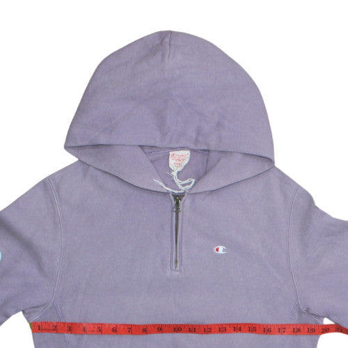 Champion Womens Purple 1/2 Zip Hooded Pullover Sweatshirt M