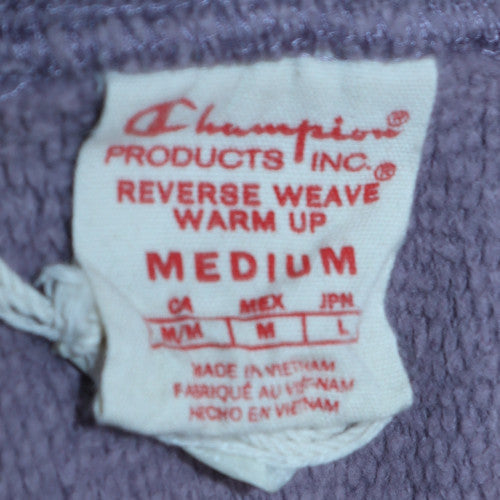 Champion Womens Purple 1/2 Zip Hooded Pullover Sweatshirt M