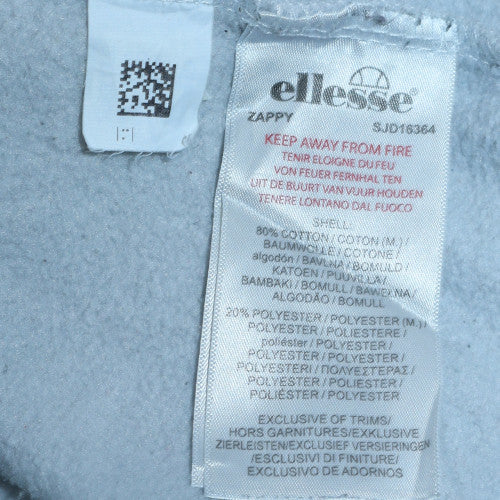 Ellesse Men's Light Grey Crew Neck Sweatshirt L Logo Cotton Blend