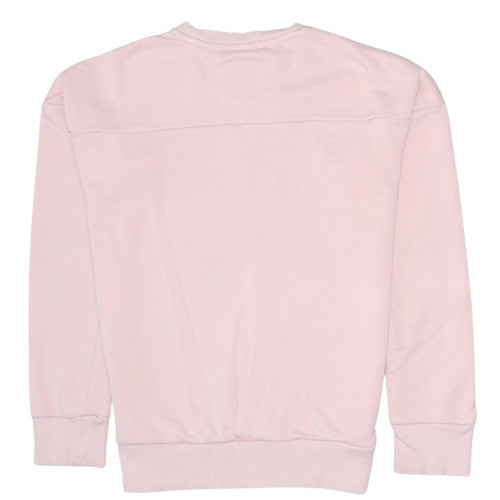Adidas Girls Pink Crew Neck Pullover Sweatshirt 13-14 Years Cotton Blend