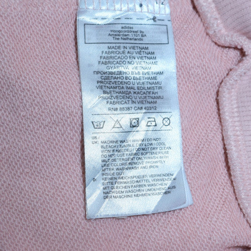 Adidas Girls Pink Crew Neck Pullover Sweatshirt 13-14 Years Cotton Blend