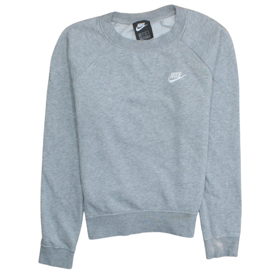 Nike Womens Grey XS Pullover Sweatshirt Crew Neck Jumper
