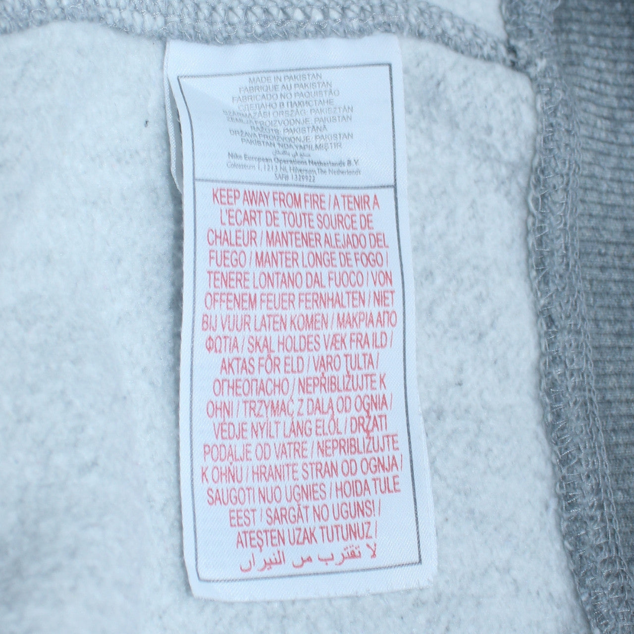 Nike Men Grey Crew Neck Pullover Sweatshirt M Regular Fit