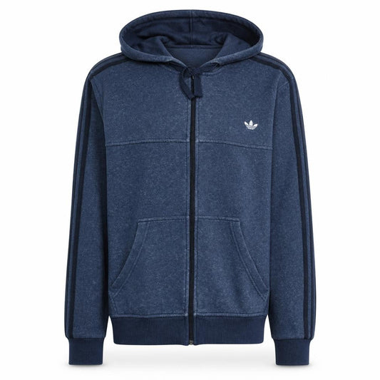 Adidas Men's Blue Full Zip Hoodie Size M Sportswear Fleece